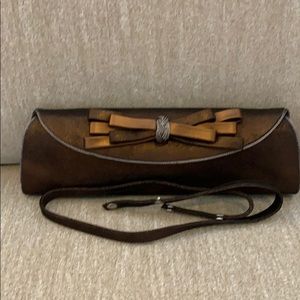 Beautiful Embellished Brown Clutch